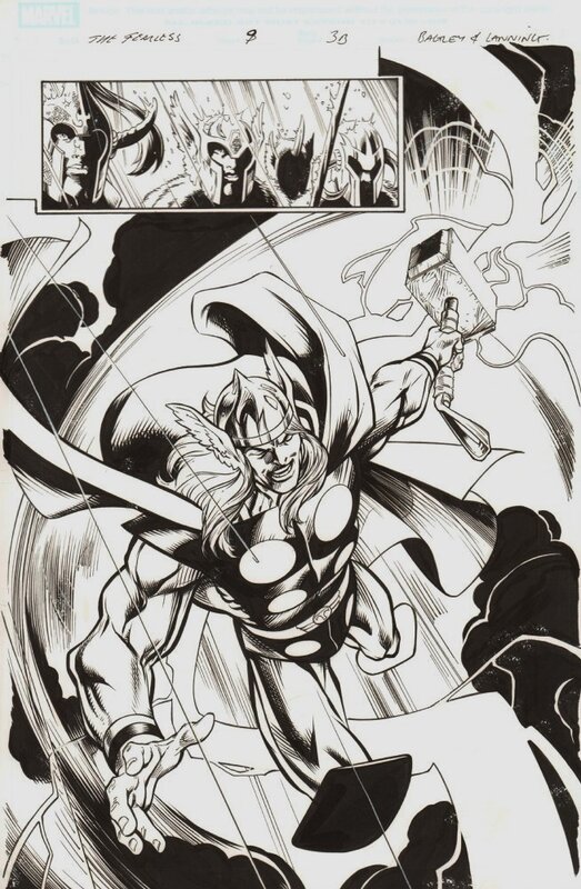 Mark Bagley, Andy Lanning, Thor Splash - Mark Bagley - Planche originale