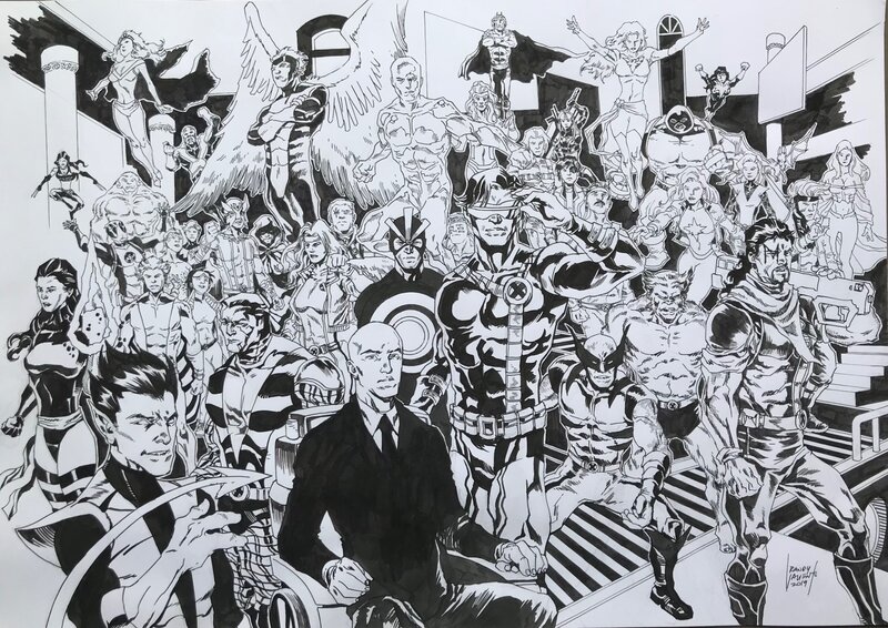 X-Men family par Randy Valiente - Illustration originale