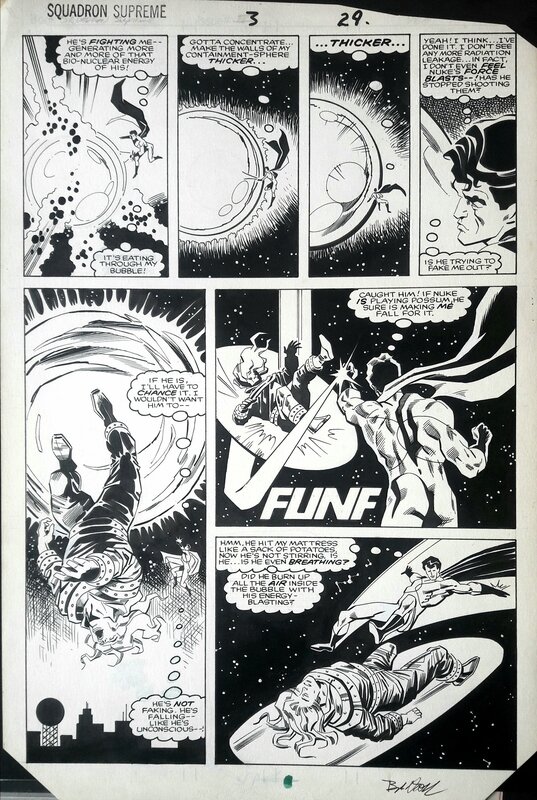 Bob Hall, John Beatty, Squadron Supreme (l'Escadron Suprême) #3, planche 29 - Planche originale