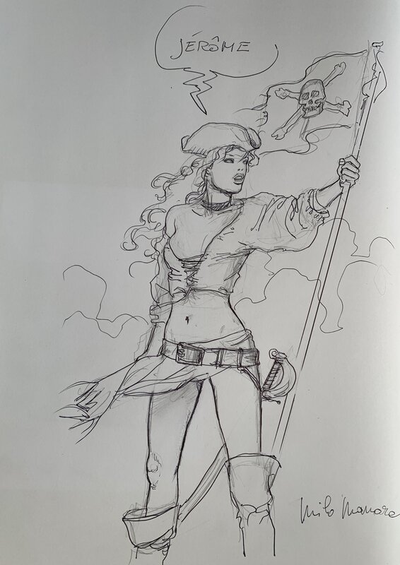 Femme Pirate Manara Par Milo Manara Dedicace