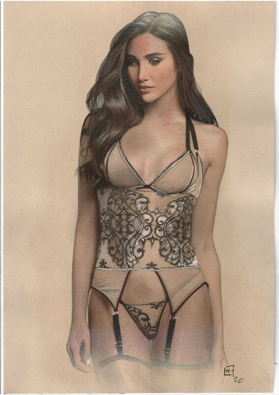 Pin up by Fabrice Le Hénanff - Original Illustration