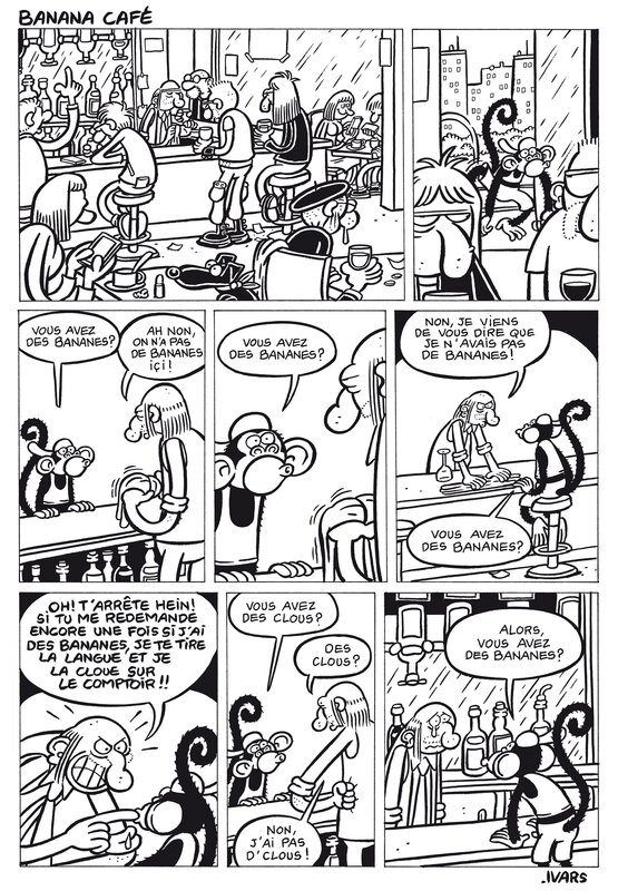For sale - Banana café by Éric Ivars - Comic Strip