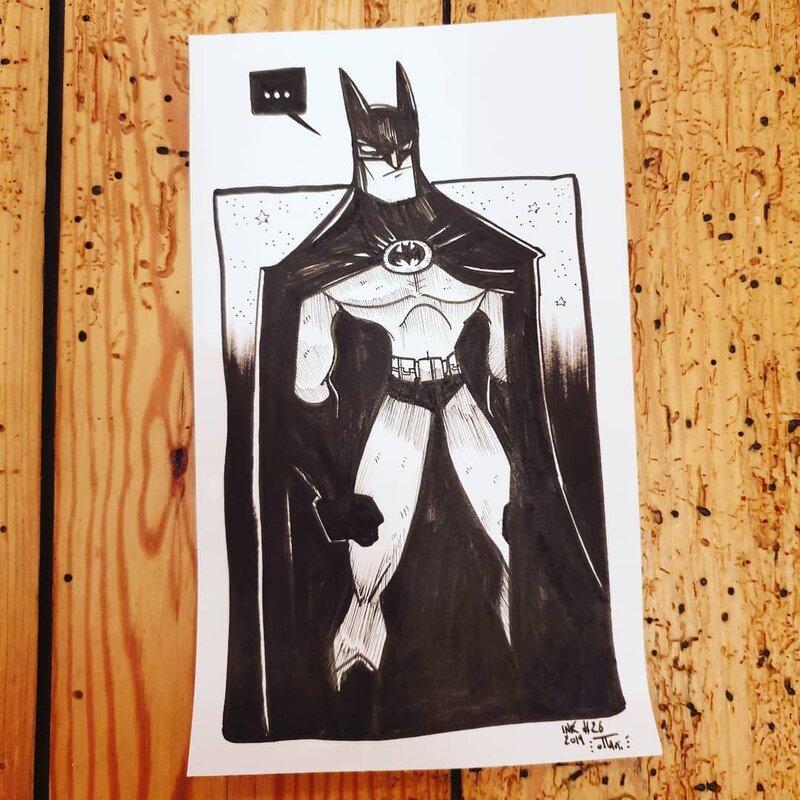 oTTami, Dessin original de l'Inktober 2019 : Batman - Original Illustration
