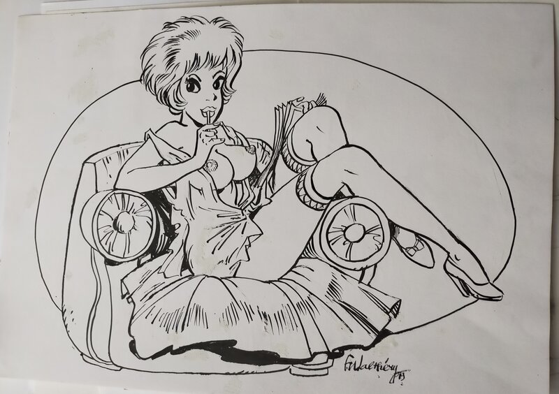 Natacha by François Walthéry - Original Illustration