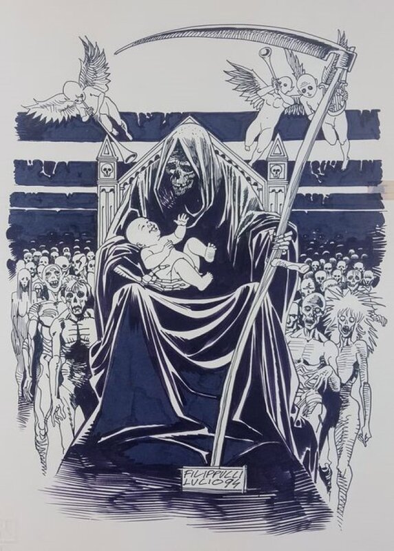 Lucio Filippucci, La mort,la vie/The death,the life - Illustration originale