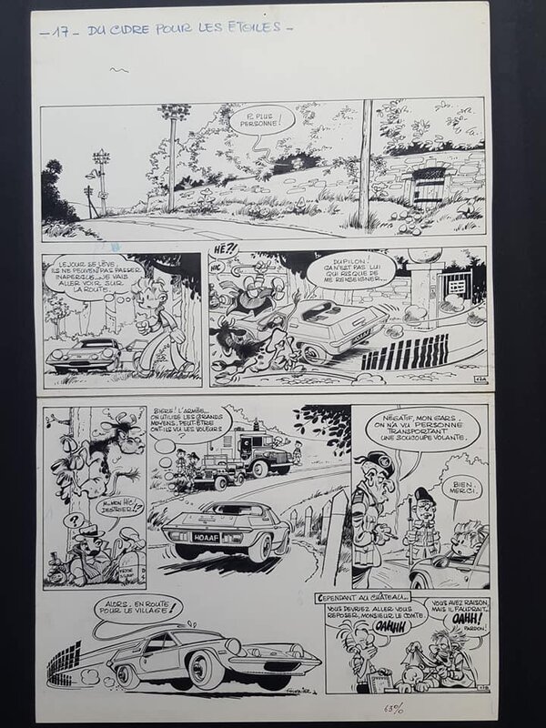 Jean-Claude Fournier, 1975 - Spirou - Du cidre pour les étoiles - Planche originale