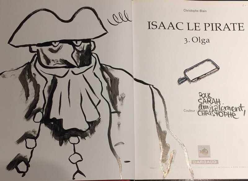 Dédicace de Blain pour Isaac le Pirate - Sketch