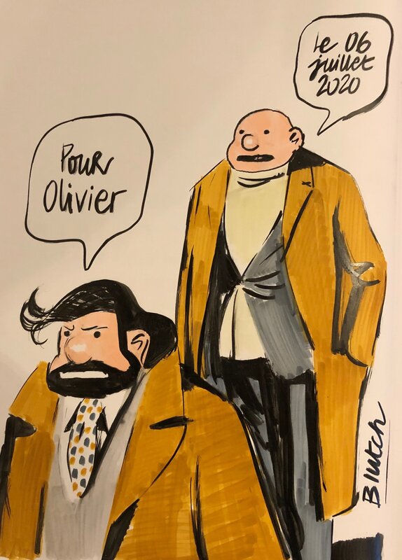 Dédicace de Blutch pour Tif et Tondu - Dédicace