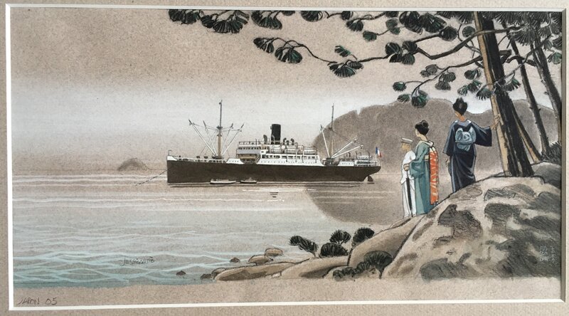 Japon 05 by Patrick Jusseaume, Jean-Charles Kraehn - Original Illustration