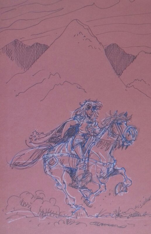 Percevan à cheval by Philippe Luguy - Sketch