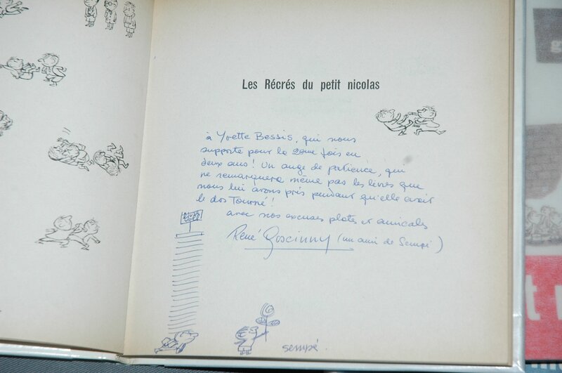 Sempé, René Goscinny, Dédicaces de Sempé et Goscinny dans le Petit Nicolas - Sketch