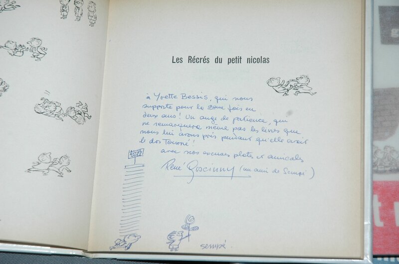 Sempé, René Goscinny, Dédicaces de Sempé et Goscinny dans le Petit Nicolas - Dédicace