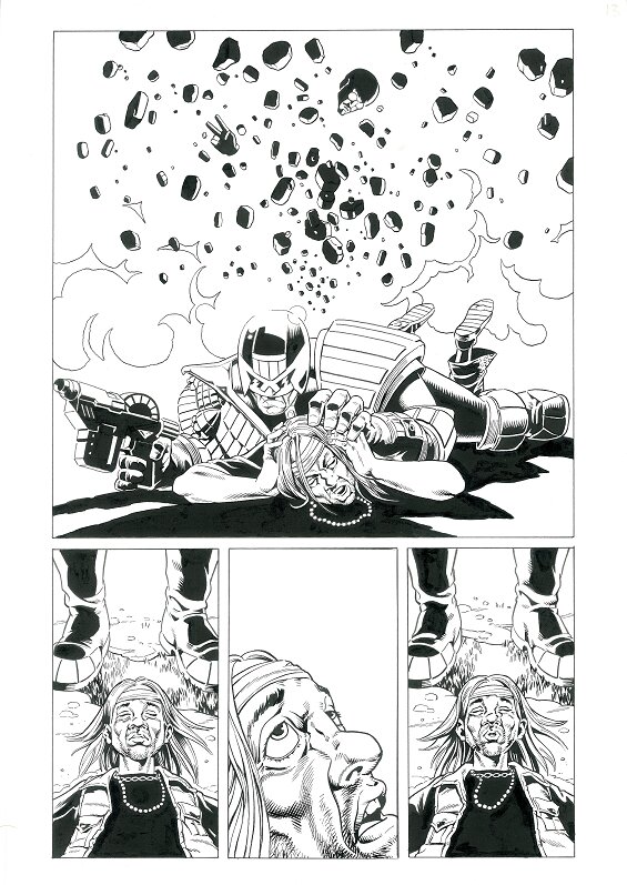 Paul Marshall, Judge Dredd Megazine 4.06 Judge Dredd - Who killed Jon Lenin? page 13 - Comic Strip