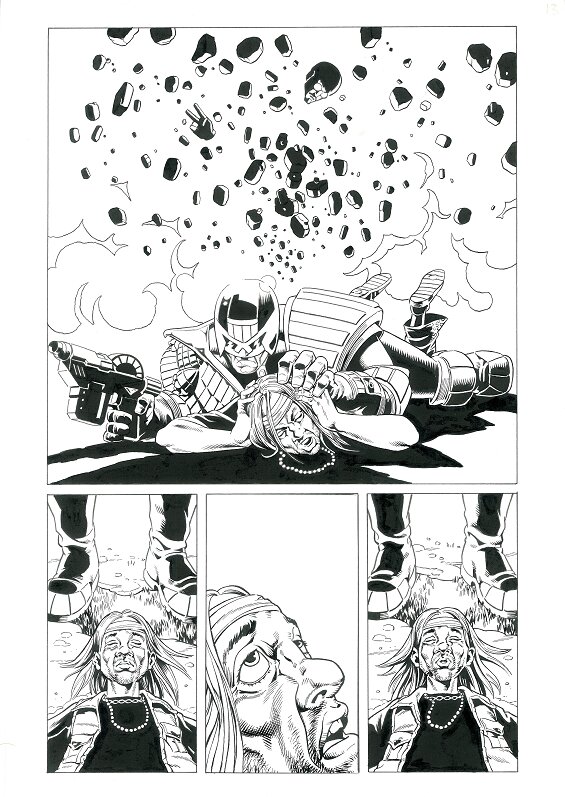 Paul Marshall, Judge Dredd Megazine 4.06 Judge Dredd - Who killed Jon Lenin? page 13 - Planche originale