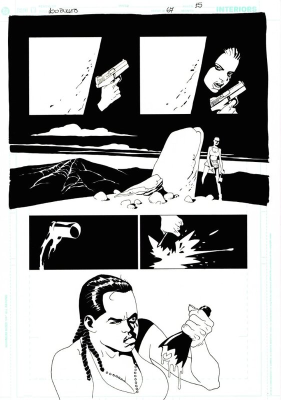 Eduardo Risso, Brian Azzarello, 100 Bullet Issue 67 Page 15 - Comic Strip