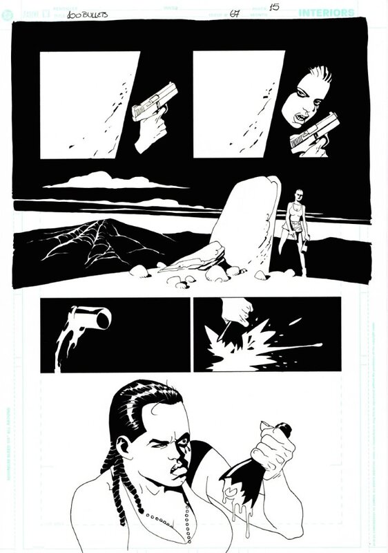 En vente - Eduardo Risso, Brian Azzarello, 100 Bullet Issue 67 Page 15 - Planche originale