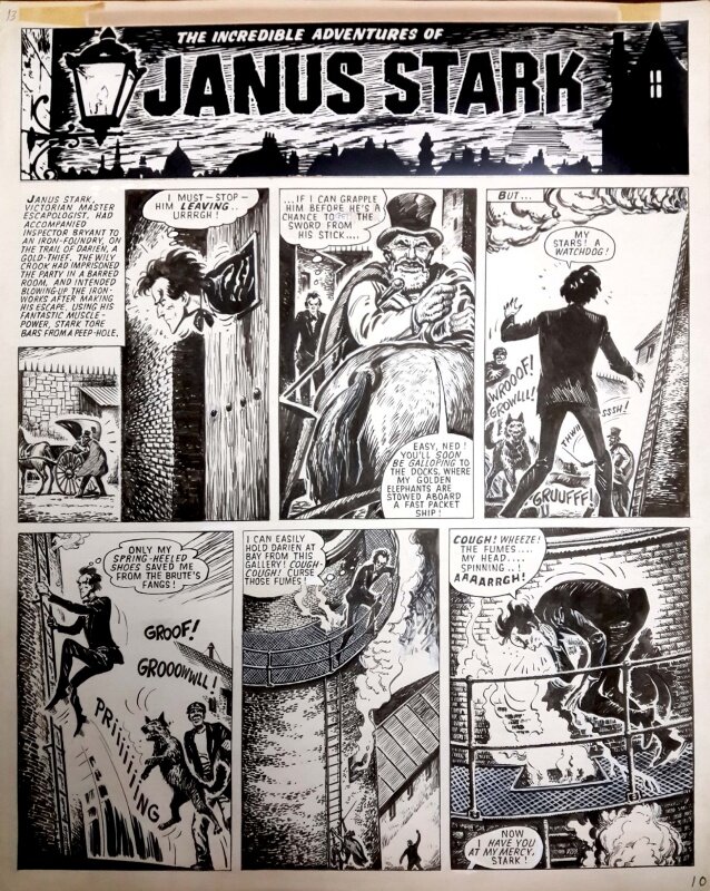 Francisco Solano Lopez, Valiant #11th March 1972 page 10 Janus Stark - Planche originale