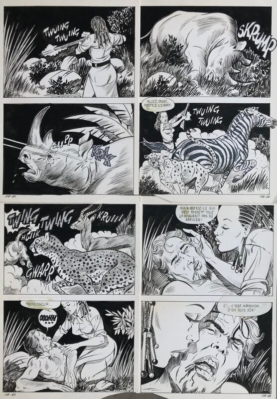 Alberto Del Mestre, L'esclave - douloureuse négritude ep 158 pl 85 à 88 - Planche originale
