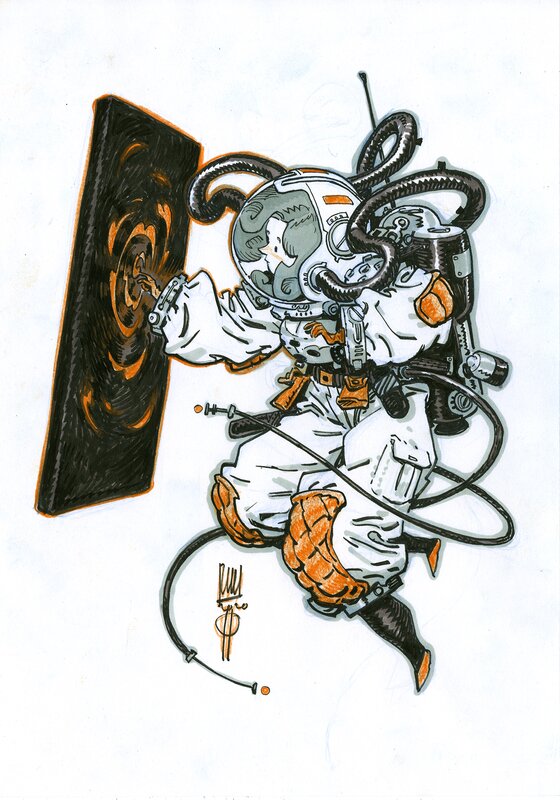 Astronaute 4 by Roberto Ricci - Original Illustration