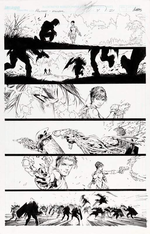 Marc Silvestri, Joe Weems, Hunter-Killer T4 P21 - Planche originale