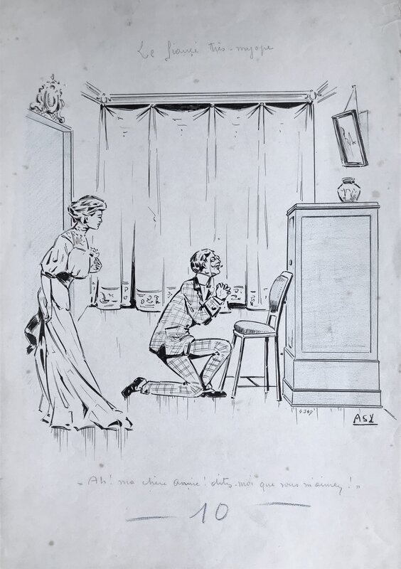 Asy, Le fiancé très myope - Original Illustration