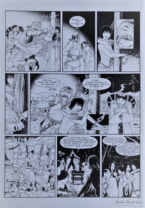 Le Khan par André Houot - Planche originale