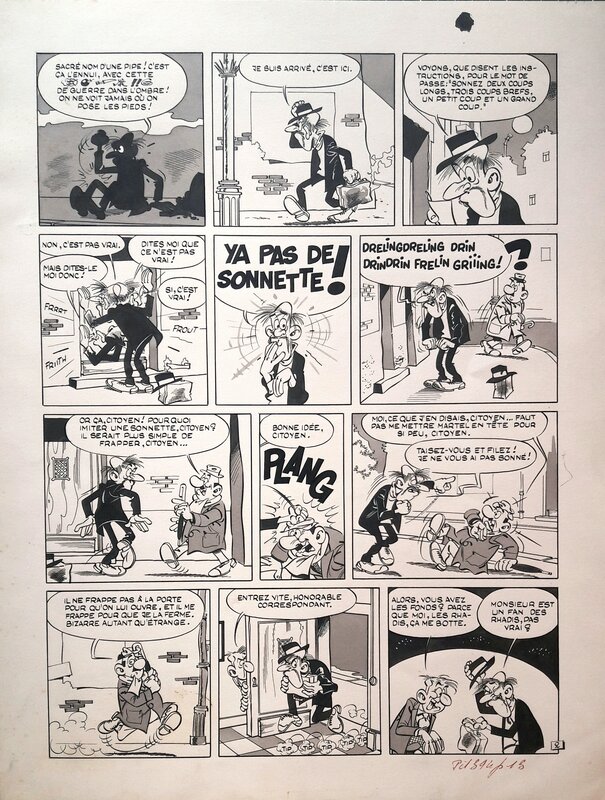 Christian Godard, Agent É-1000, planche originale - Comic Strip
