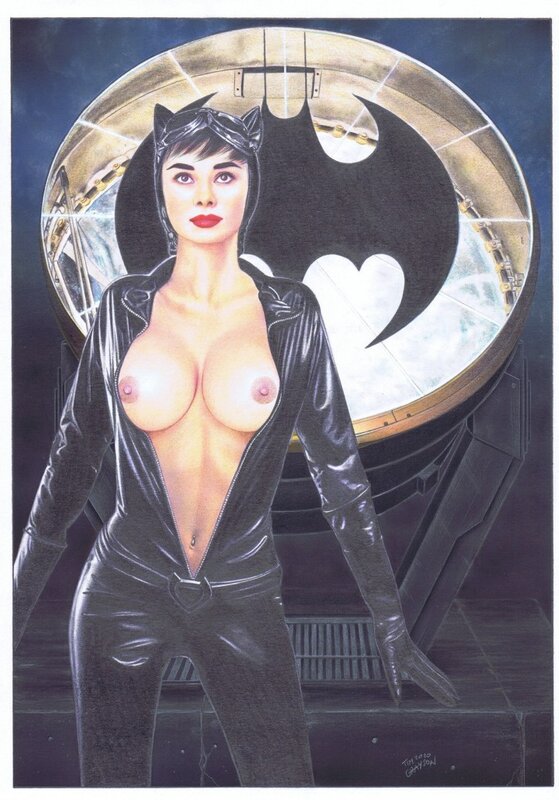 Tim Grayson, Catwoman en attente de Batman - Illustration originale