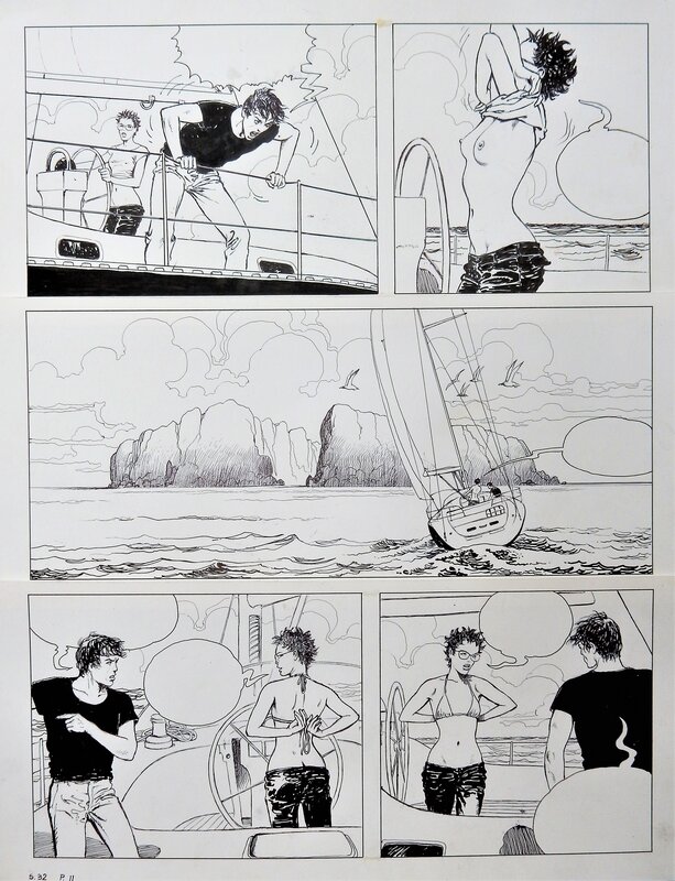 Giuseppe Bergman T9 par Milo Manara - Planche originale