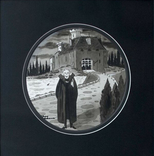 Dracula by Charles Addams - Illustration originale