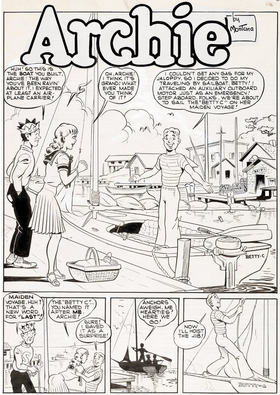 Pep #32 splash by Bob Montana - Planche originale