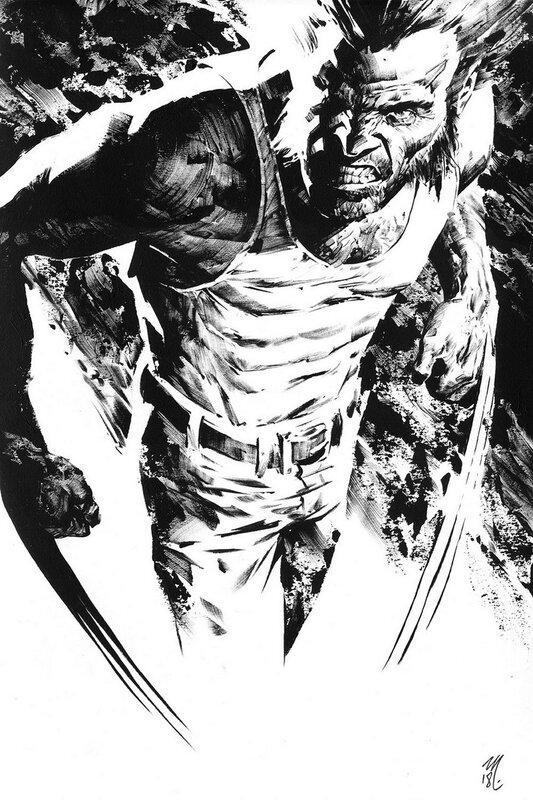 En vente - Mikaël Bourgouin, Hommage aux Comics : Wolverine - Illustration originale