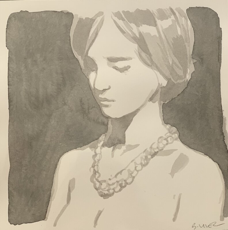 Bastien Vivès, Illustration de femme - Planche originale