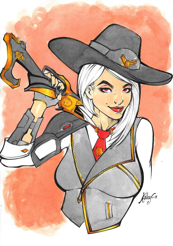 Ashe (Overwatch) par Kaloy Costa - Illustration originale