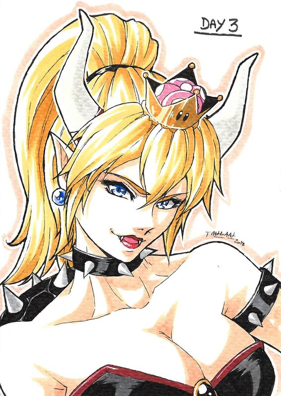 Bowsette par Taulan - Illustration originale