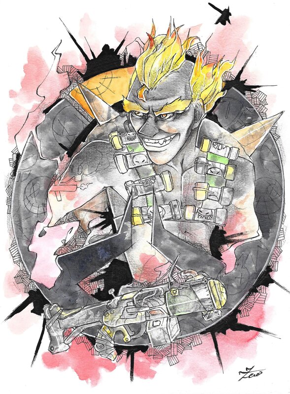 Junkrat (Overwatch) par Zero - Illustration originale