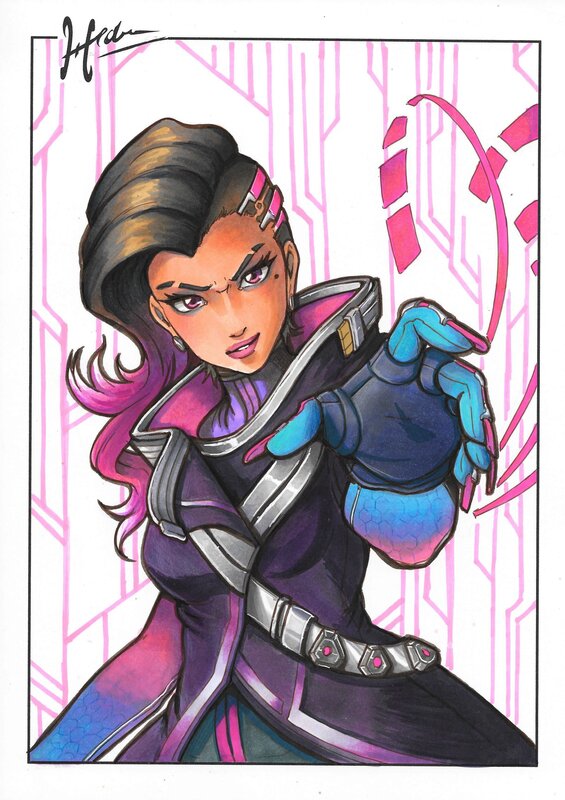 Sombra (Overwatch) by Hedrick - Original Illustration