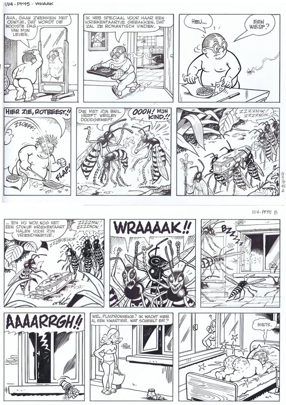 Dirk Stallaert, Plankgas en plastronneke 4 - originele pagina - Wraak - Comic Strip