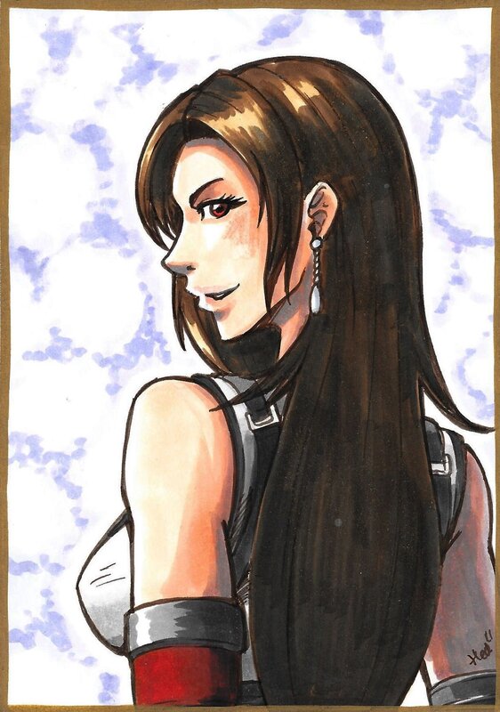 Hedrick, Tifa (Final Fantasy VII) - Illustration originale