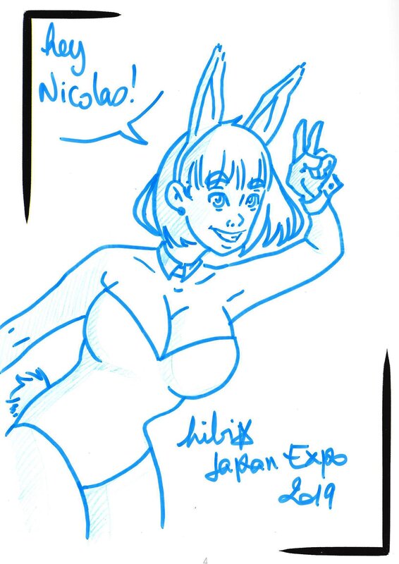 Bunny Girl par Hibi - Dédicace
