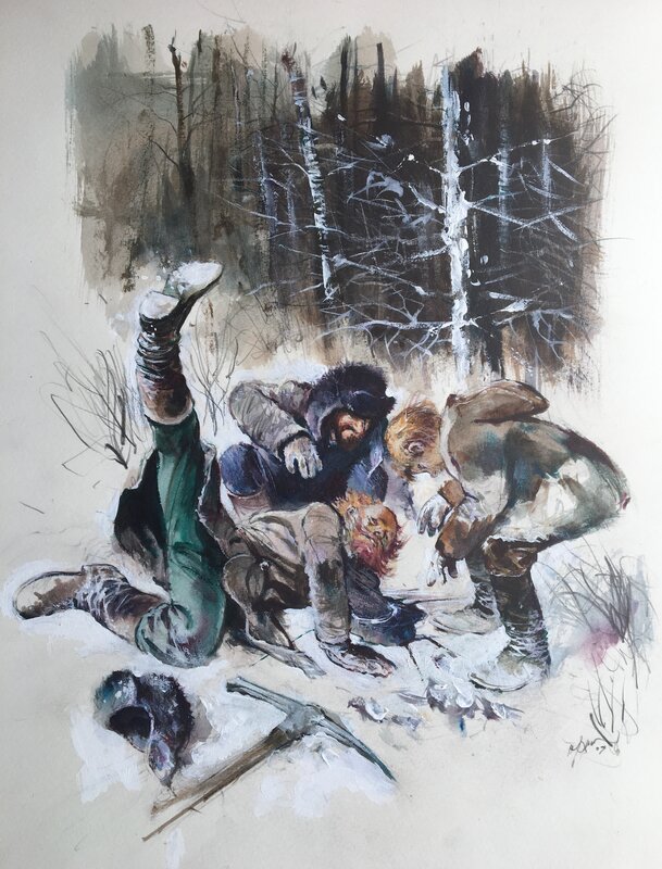 René Follet, Jacques Stoquart, Ivan Zourine . La fugue - Original Illustration