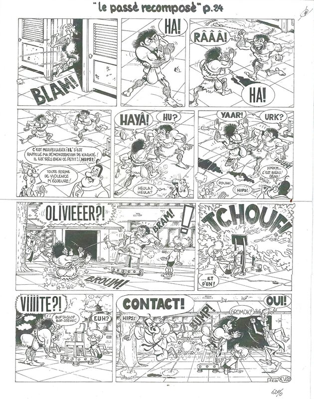 Genial olivier par Jacques Devos - Planche originale