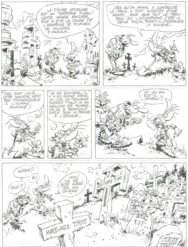 Pierre tombal par Marc Hardy - Planche originale