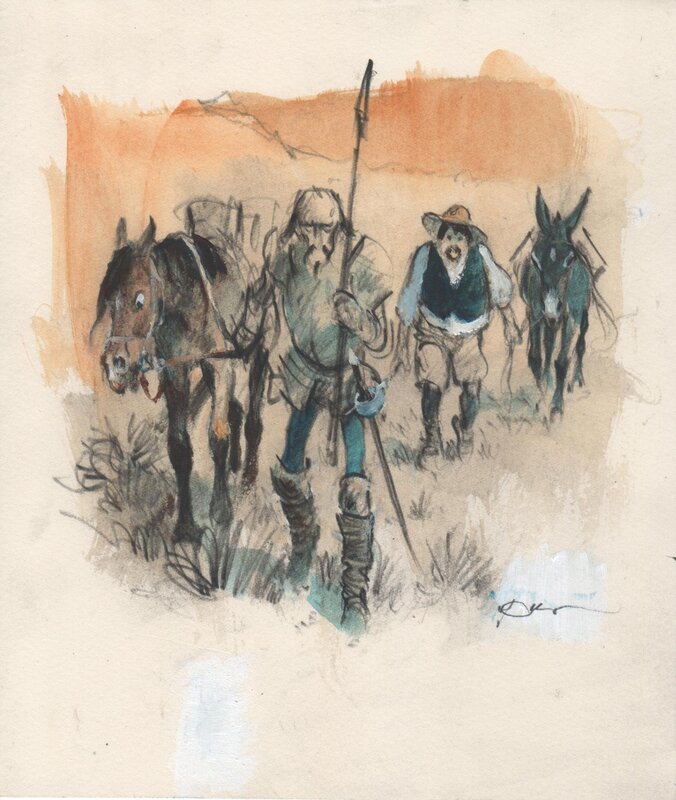 René Follet - Don Quichote - Original Illustration