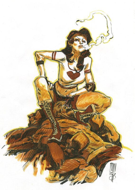 For sale - Bad Girl by Roberto Ricci - Original Illustration