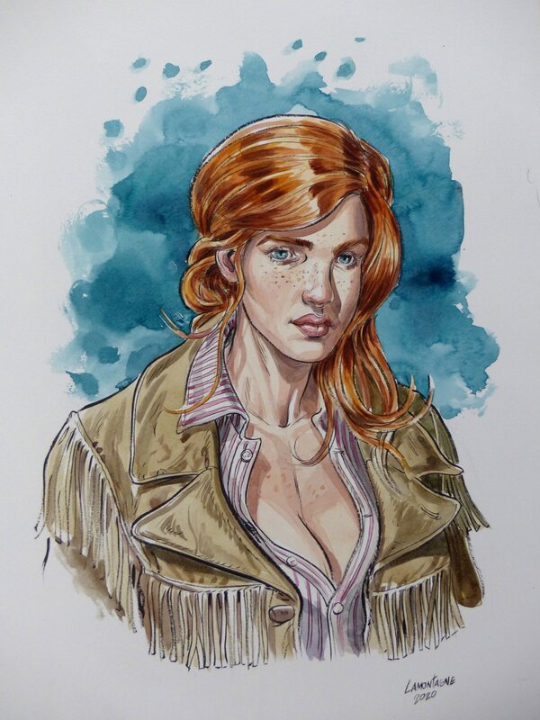 Calamity Jane scout par Jacques Lamontagne - Illustration originale