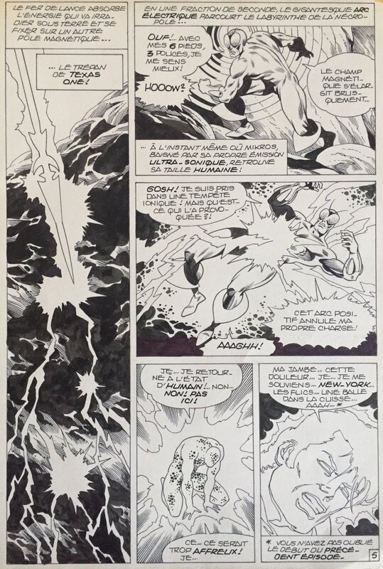 Mitton, Mikros #12 (3e partie), Descente aux enfers, planche n°5, Titans n°46, 1982. - Comic Strip