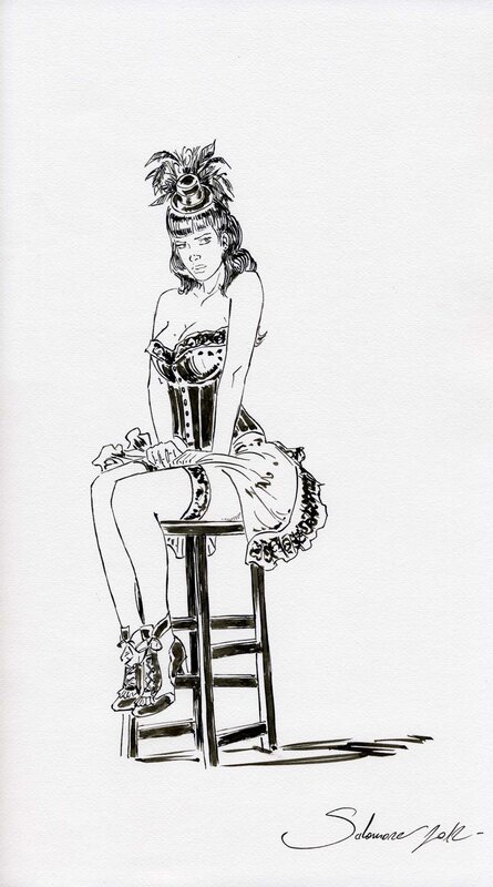 Margot tabouret by Paul Salomone - Original Illustration