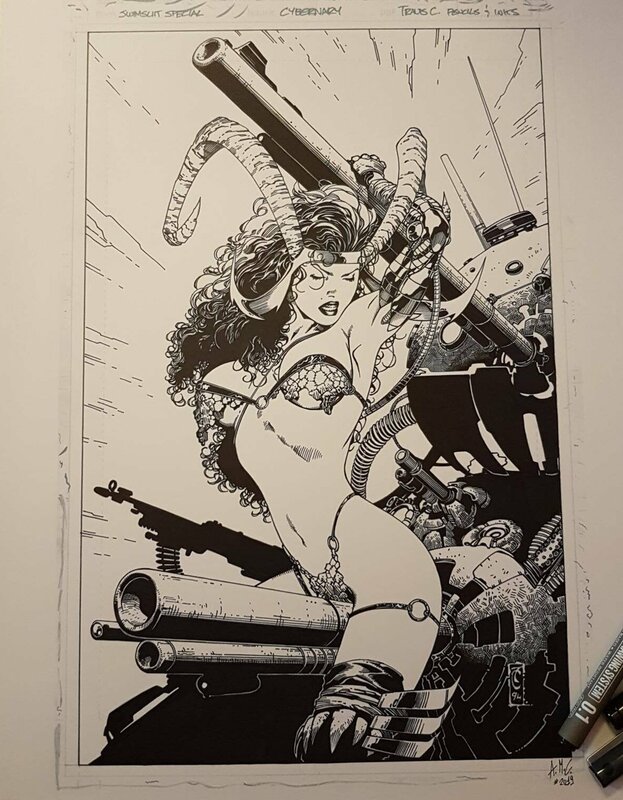 Cybernary by Angelo Carmelo Montana - Original Illustration