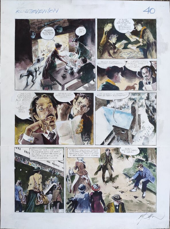 René Follet, Rodolphe, STEVENSON, le pirate intérieur-pl.40 - Comic Strip